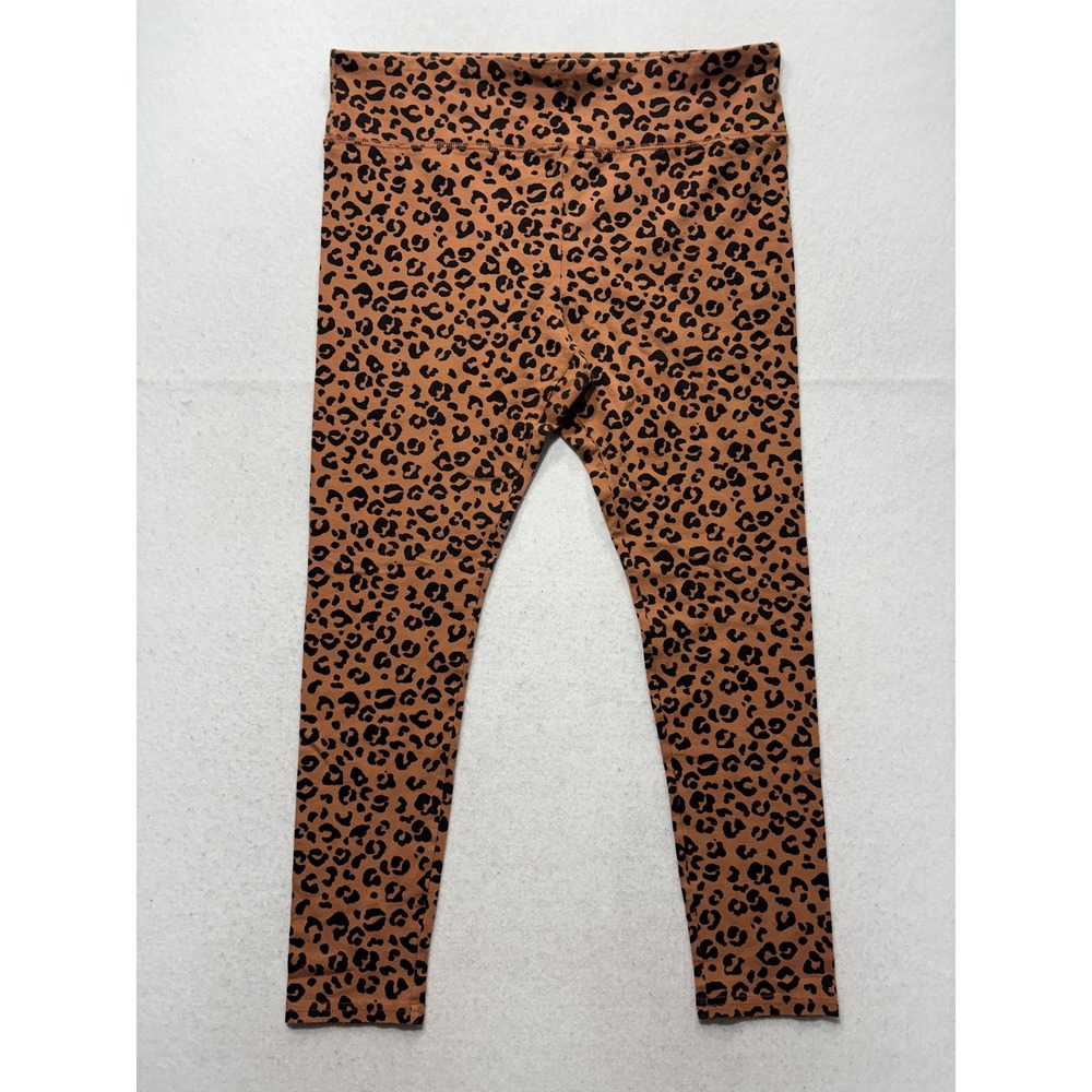 Wild Fable Leggings Womens XL Brown Leopard High Rise 24.5" Inseam Ankle Stretch